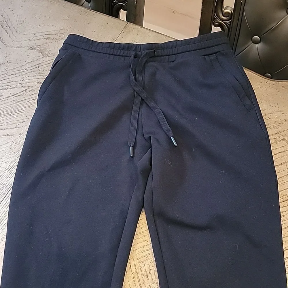 Mens Black jogger pants size M side zip pockets